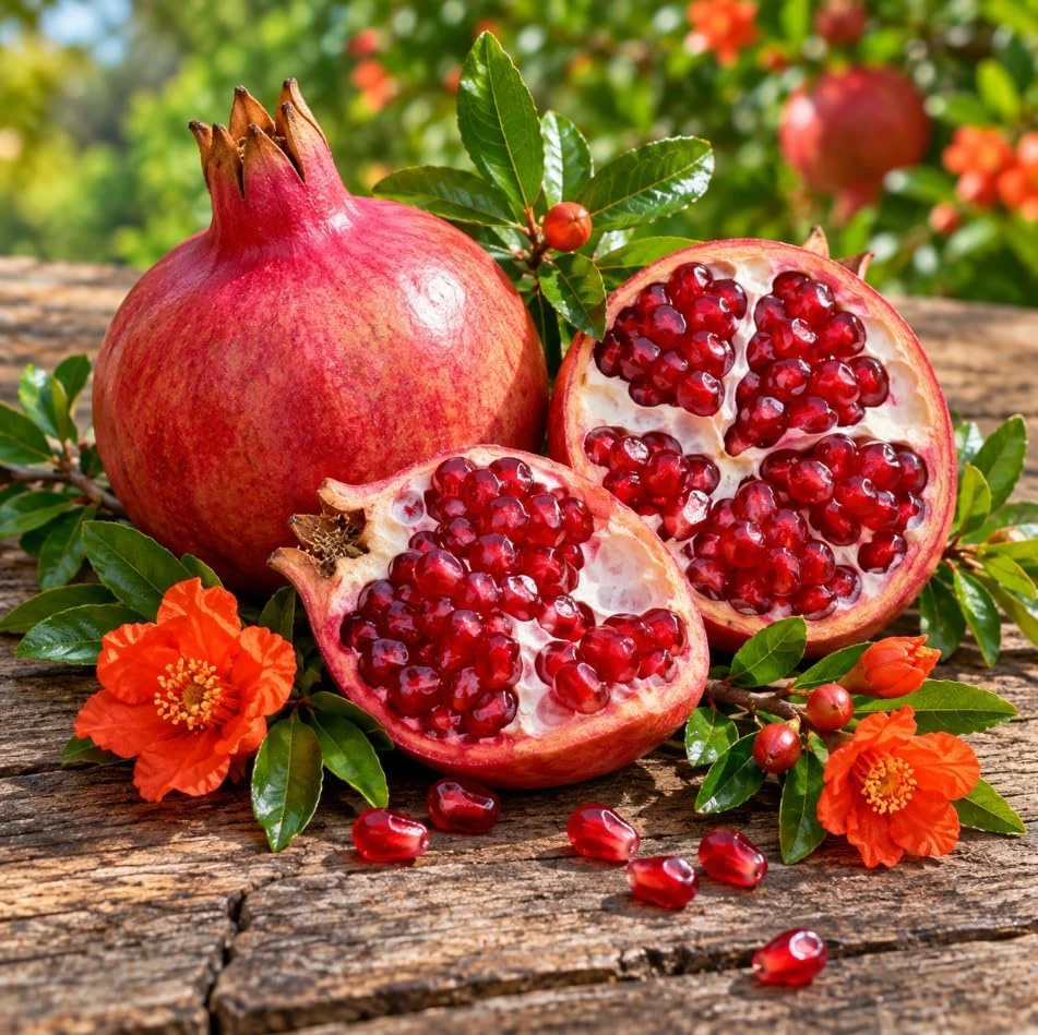 Pomegranate Tree Live Plants - Set of 2, Red Fruit Starter, 6-10 Inches Tall - Image 4