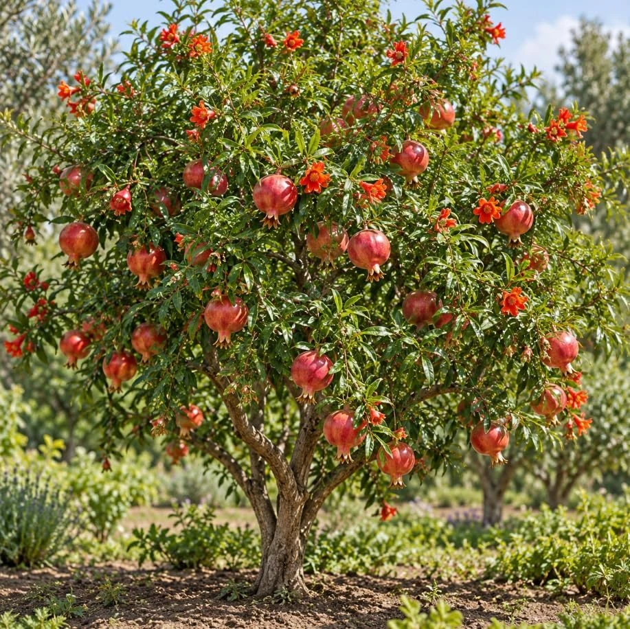 Pomegranate Tree Live Plants - Set of 2, Red Fruit Starter, 6-10 Inches Tall - Image 6