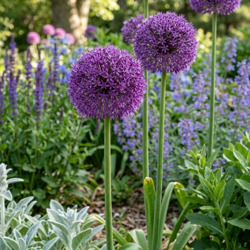 Purple Allium Bulbs for Planting - 3-6 Pack, Easy Outdoor Flower Garden Plant - Image 5