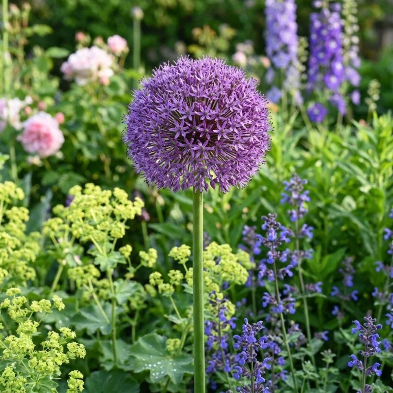 Purple Allium Bulbs for Planting - 3-6 Pack, Easy Outdoor Flower Garden Plant - Image 6