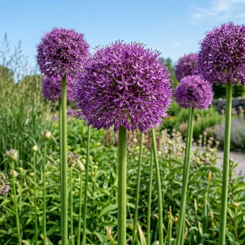 Purple Allium Bulbs for Planting - 3-6 Pack, Easy Outdoor Flower Garden Plant - Image 1