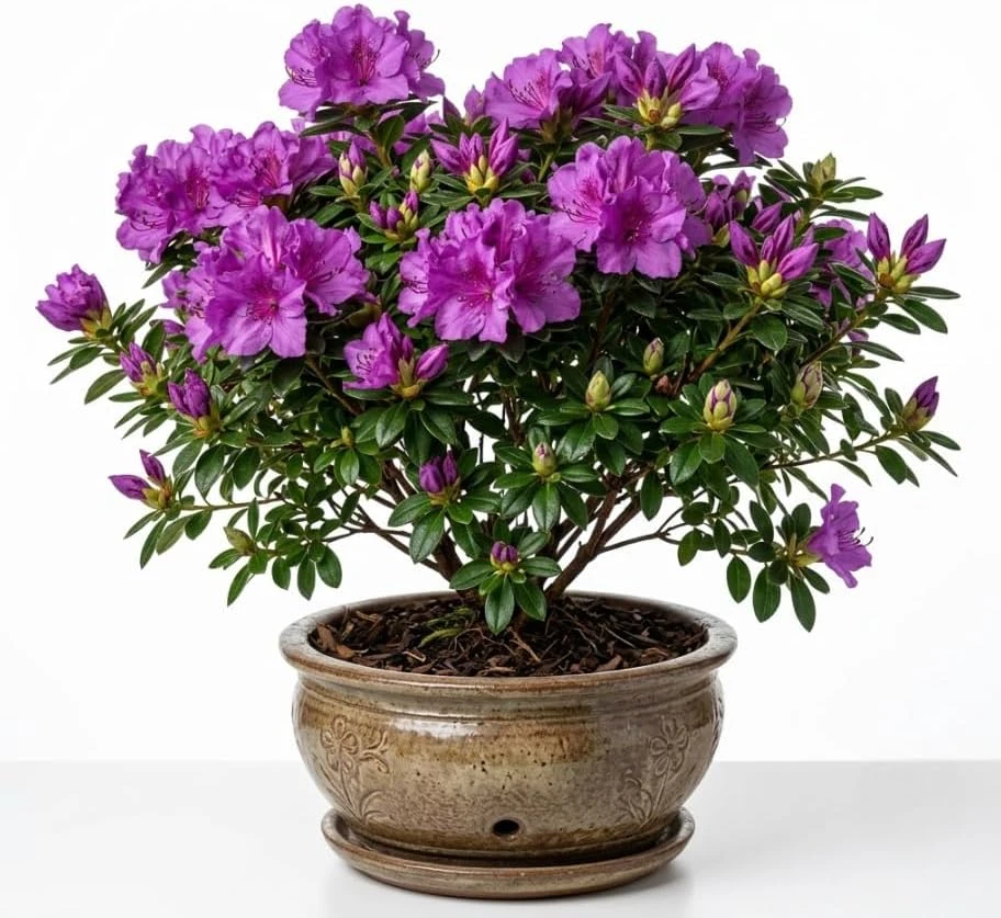 Purple Azalea Live Plant – Rhododendron Shrub – 6-12" Tall 4" Pot – Outdoor Flowering Garden - Image 1