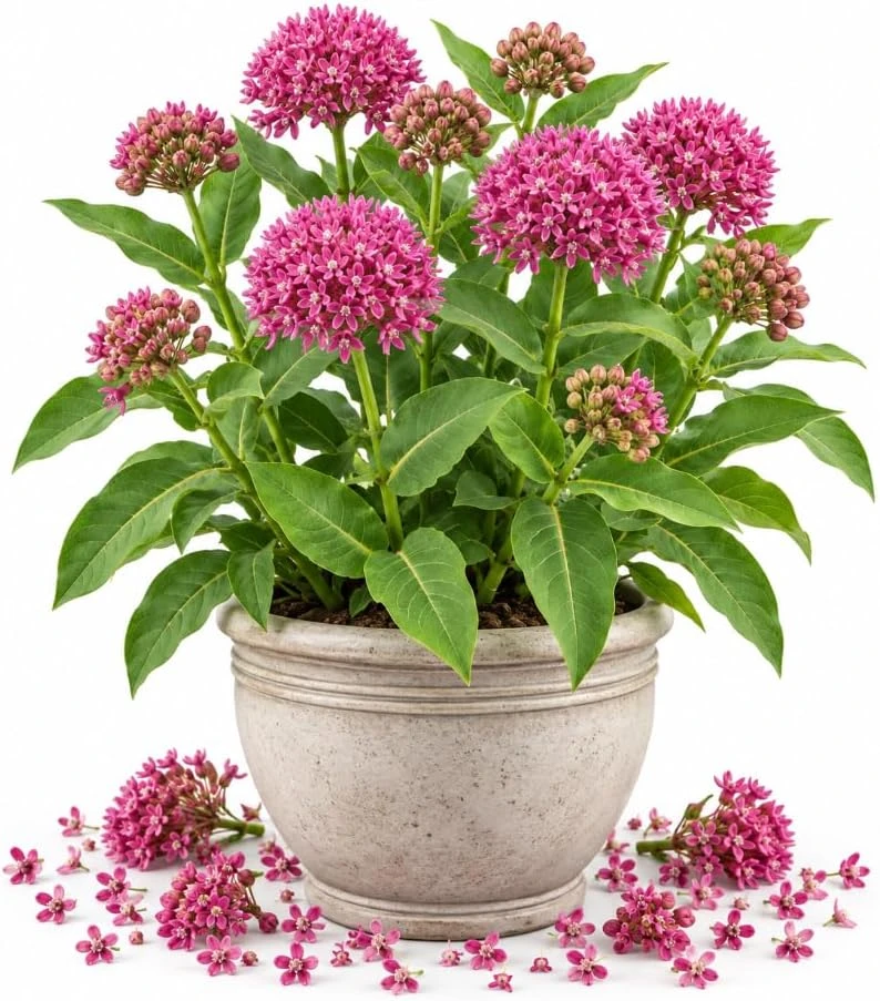 Purple Milkweed Live Plant 4-6 Inches Tall - Outdoor Flowering Asclepias - Image 1