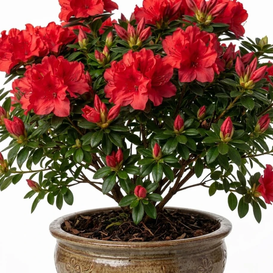 Red Azalea Live Plant – Vibrant Flowering Shrub, 6-12" Tall, 4" Pot, Outdoor - Image 1