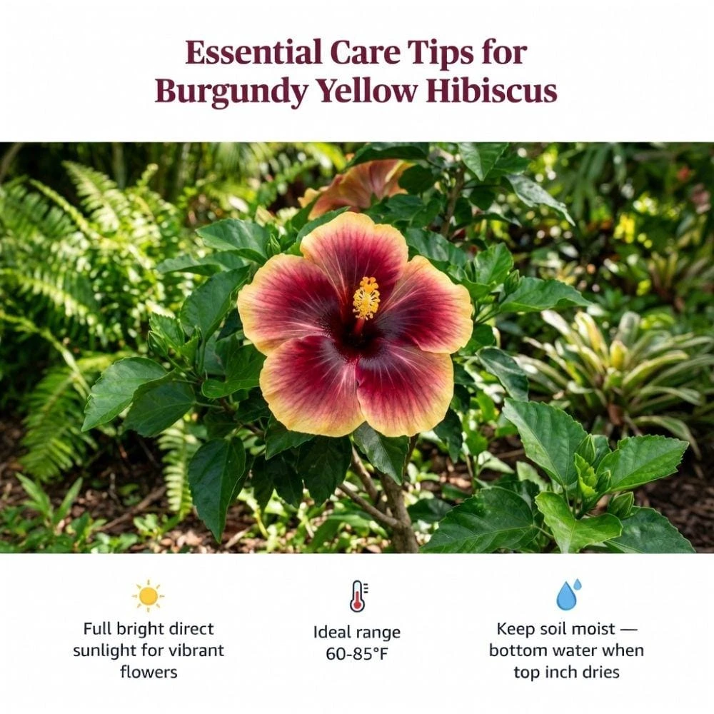 Red Black Yellow Hibiscus Live Plant โ 5-7 Inch Tricolor Tropical Flower Starter Bush - Image 3