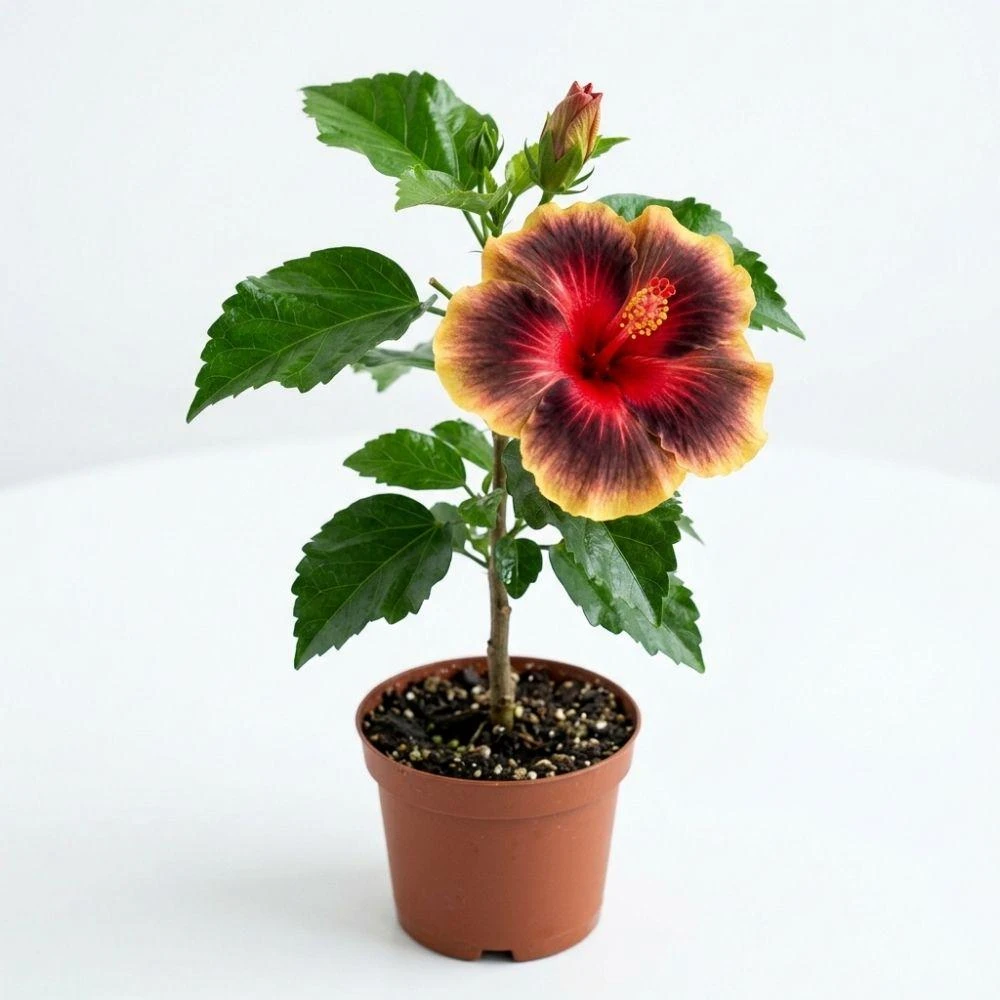 Red Black Yellow Hibiscus Live Plant โ 5-7 Inch Tricolor Tropical Flower Starter Bush - Image 5