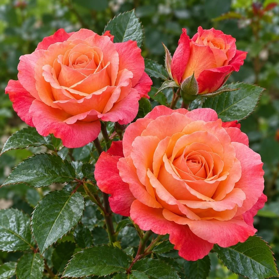 Red Brown Rose Bush Live Plant, 4-7 Inches Tall, Fragrant Reblooming Flowers - Image 2