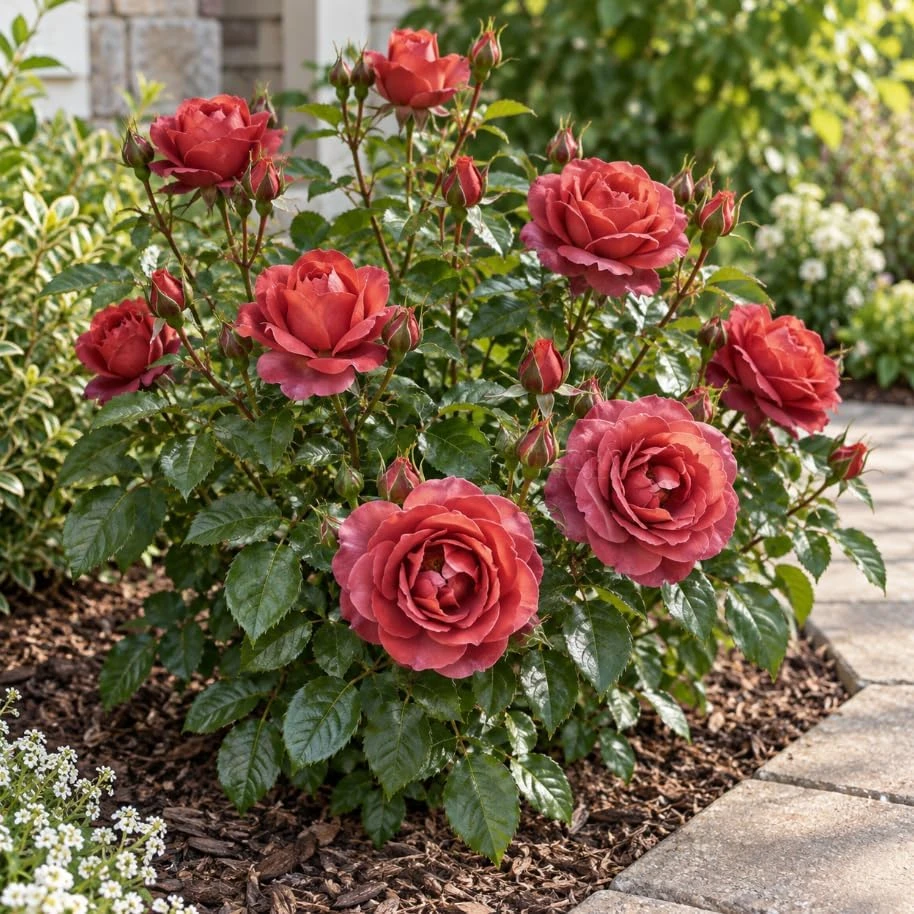 Red Brown Rose Live Plant, 4-7 Inches, Burgundy Chocolate Fragrant Flowers, Outdoor - Image 6