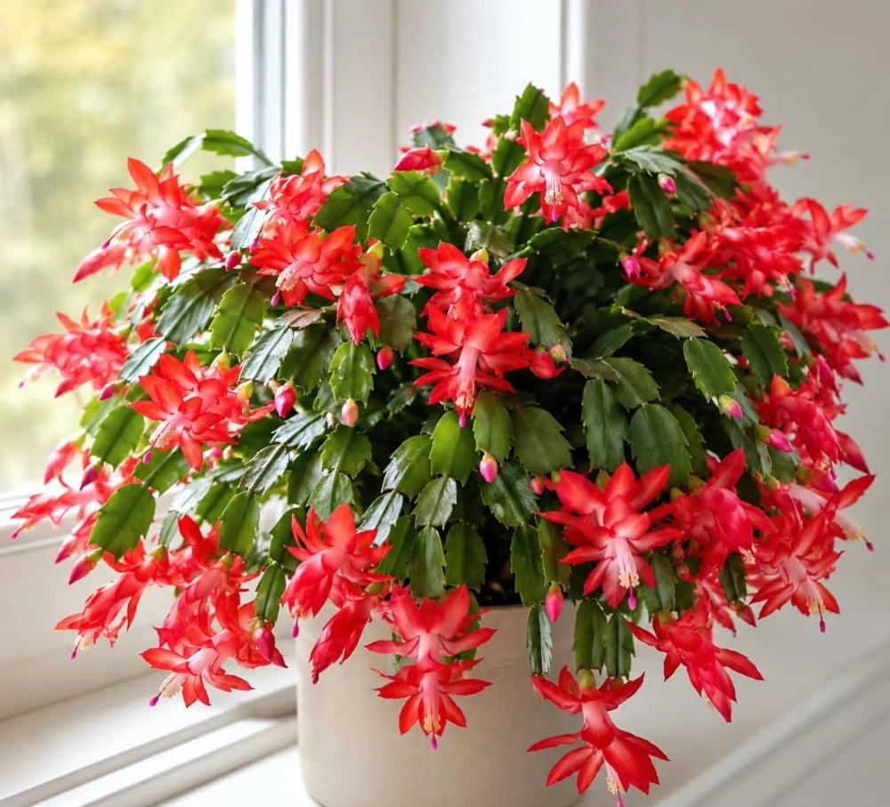 Red Christmas Cactus Live Plant – Rooted Flowering Succulent – 4-7 Inches Tall – Indoor Houseplant - Image 6