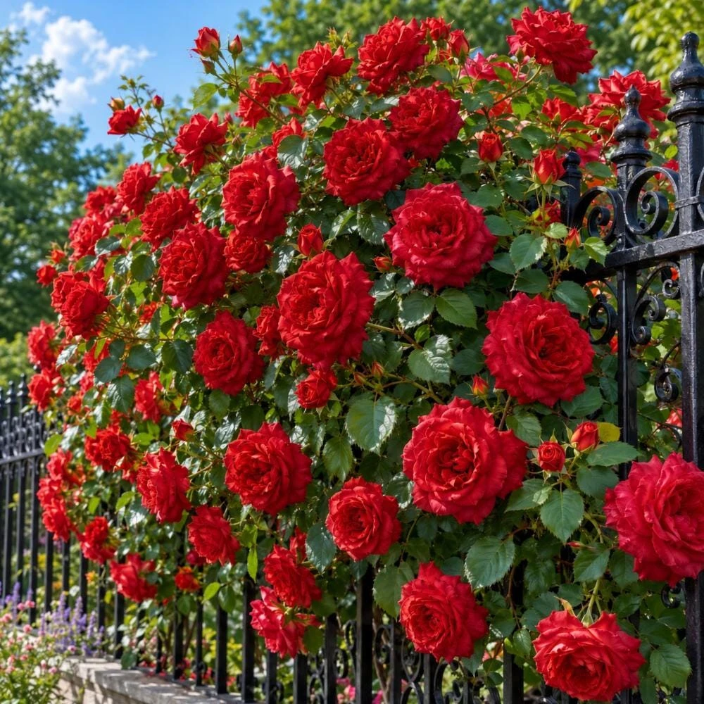 Red Climbing Rose Live Plant – Fragrant Blooms – 5-7 Inches Tall (No Pot) – Outdoor - Image 5