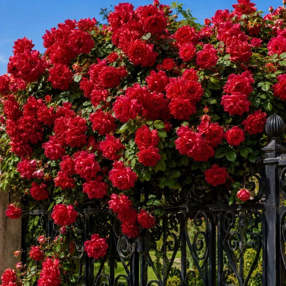 Red Climbing Rose Live Plant – Fragrant Blooms – 5-7 Inches Tall (No Pot) – Outdoor - Image 6
