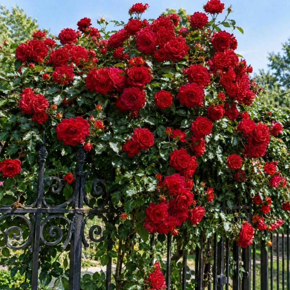Red Climbing Rose Live Plant – Fragrant Blooms – 5-7 Inches Tall (No Pot) – Outdoor - Image 7