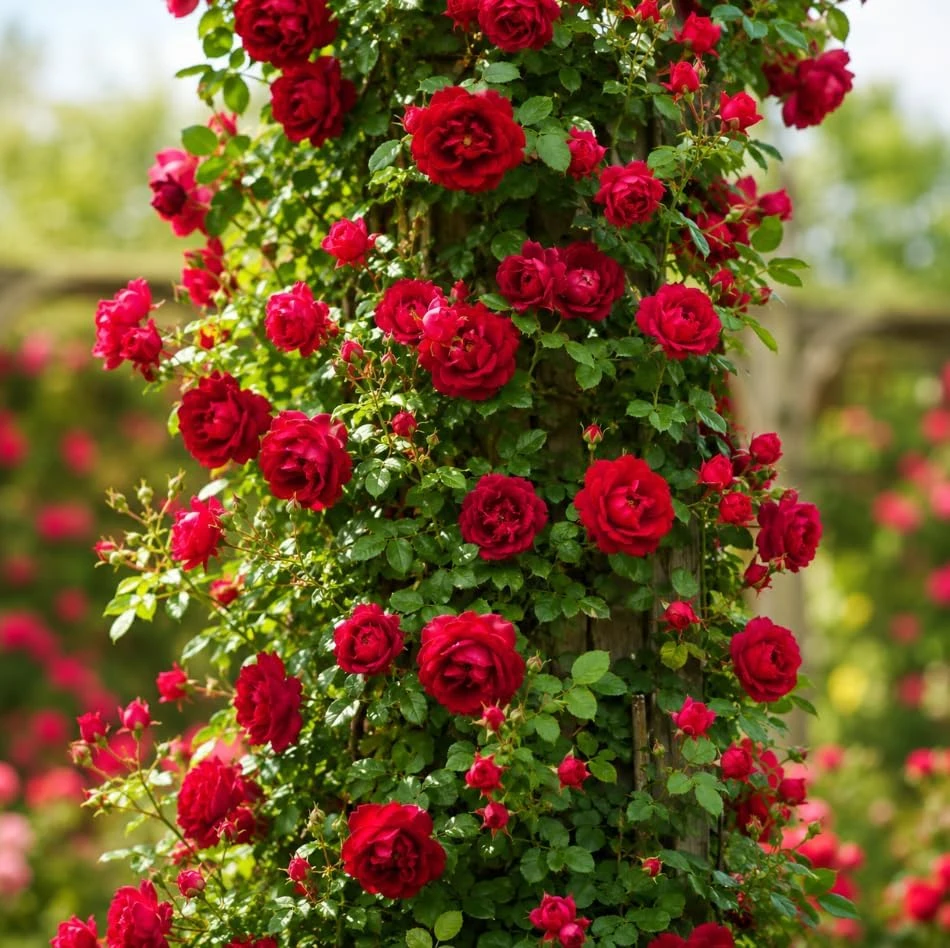 Red Don Juan Climbing Rose Live Plant, 4-6 Inches Tall – Fragrant Outdoor Rose Bush - Image 1