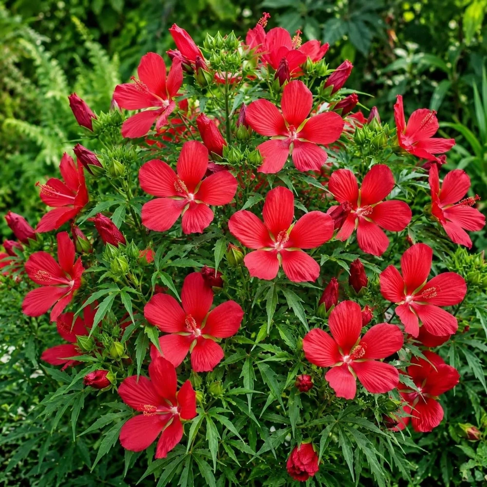 Red Hibiscus Live Plant, Tropical Flowering Shrub, 4-8 Inch Tall - Image 4