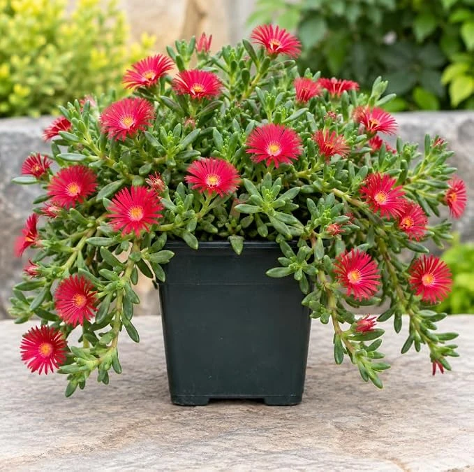 Red Ice Plant Live Plant - Hardy Succulent Ground Cover - 4" Pot - Image 1