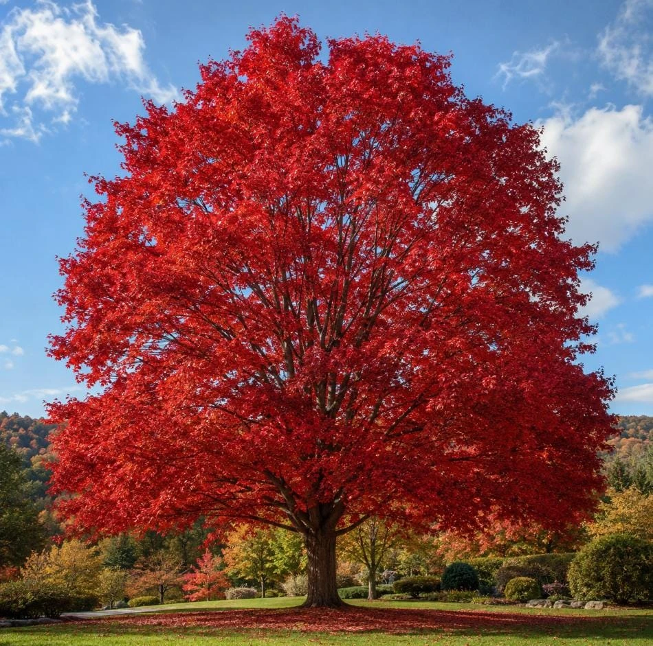 Red Maple Tree Live Plant - 10-18" Tall Acer rubrum QT Pot, Fast Growing Shade - Image 1