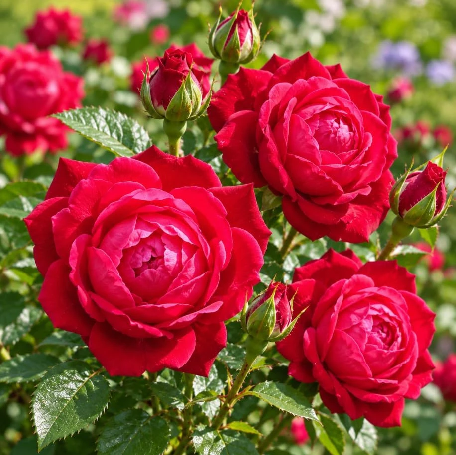 Red Pink Rose Bush Live Plant – 4-7 Inches Tall – Fragrant Reblooming Flowers – Full Sun - Image 2