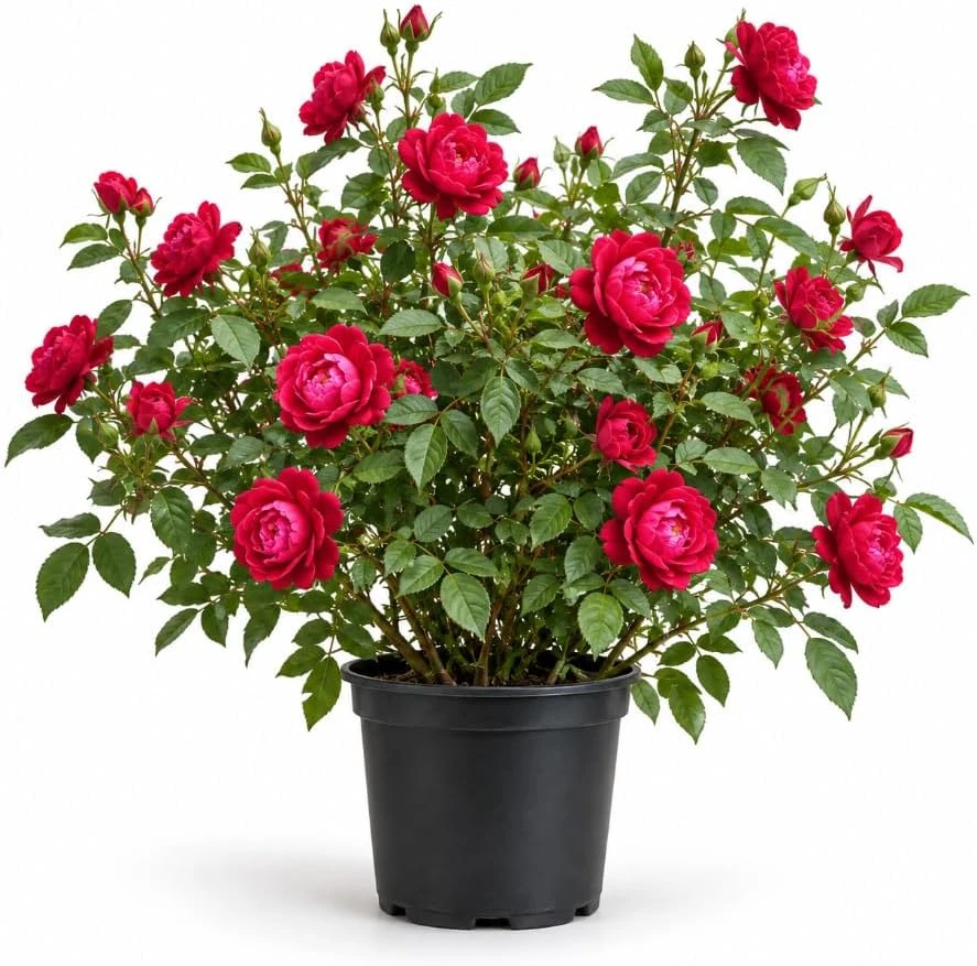 Red Pink Rose Bush Live Plant – 4-7 Inches Tall – Fragrant Reblooming Flowers – Full Sun - Image 1