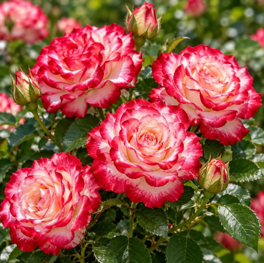 Red White Rose Live Plant – Fragrant Flowering Bush – 4-7 Inches Tall – Outdoor - Image 6