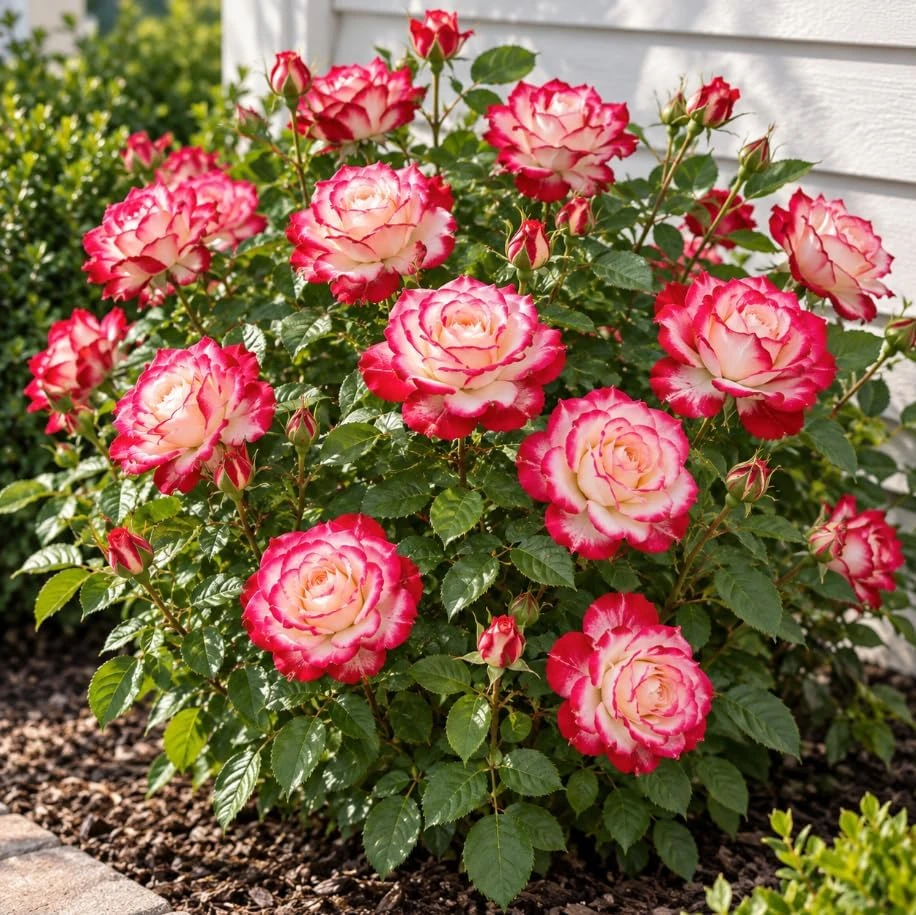 Red White Rose Live Plant – Fragrant Flowering Bush – 4-7 Inches Tall – Outdoor - Image 7