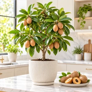 Sapodilla Plant Live in a 4 Inch Pot, Sapodilla Fruit Tree for Home Garden Planting - Image 1