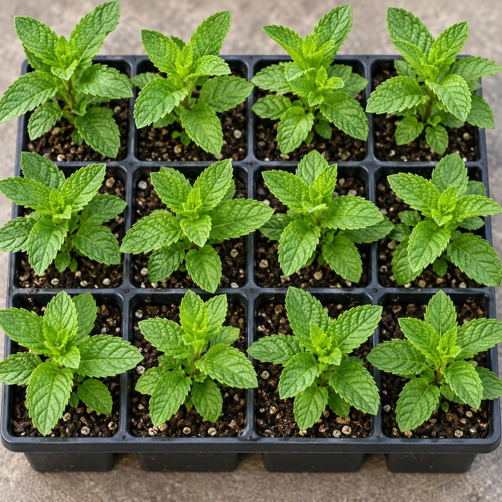 Set of 12 Spearmint Mint Live Plants - Sweet Mint Seedlings for Garden - Image 1