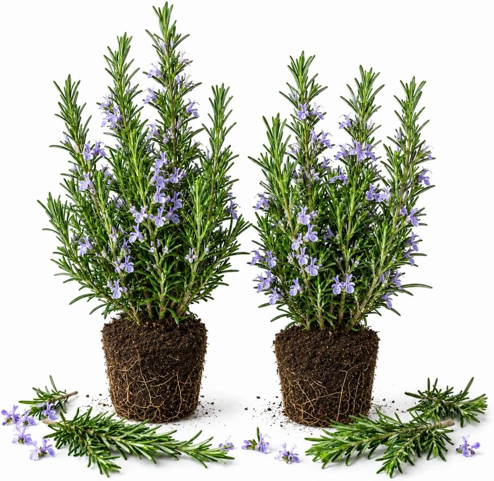 Set of 2 ARP Rosemary Live Plants, 4-7 Inch Herb Starter Plants for Outdoor Gardening & Patio - Image 1