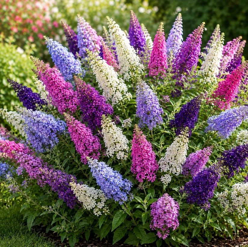 Set of 2 Buddleia Butterfly Bush Live Plants, Mixed, 4-7 Inches Tall, Outdoor Shrubs - Image 4
