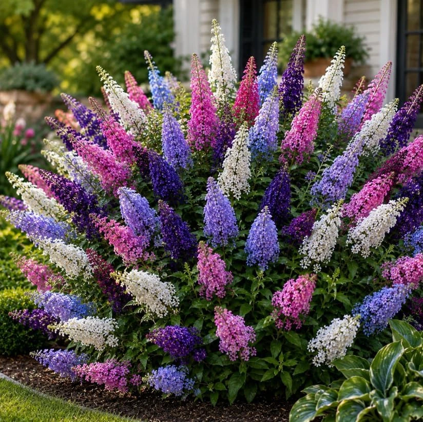 Set of 2 Buddleia Butterfly Bush Live Starter Plants, 4-7 Inches Tall, Outdoor Shrubs - Image 4