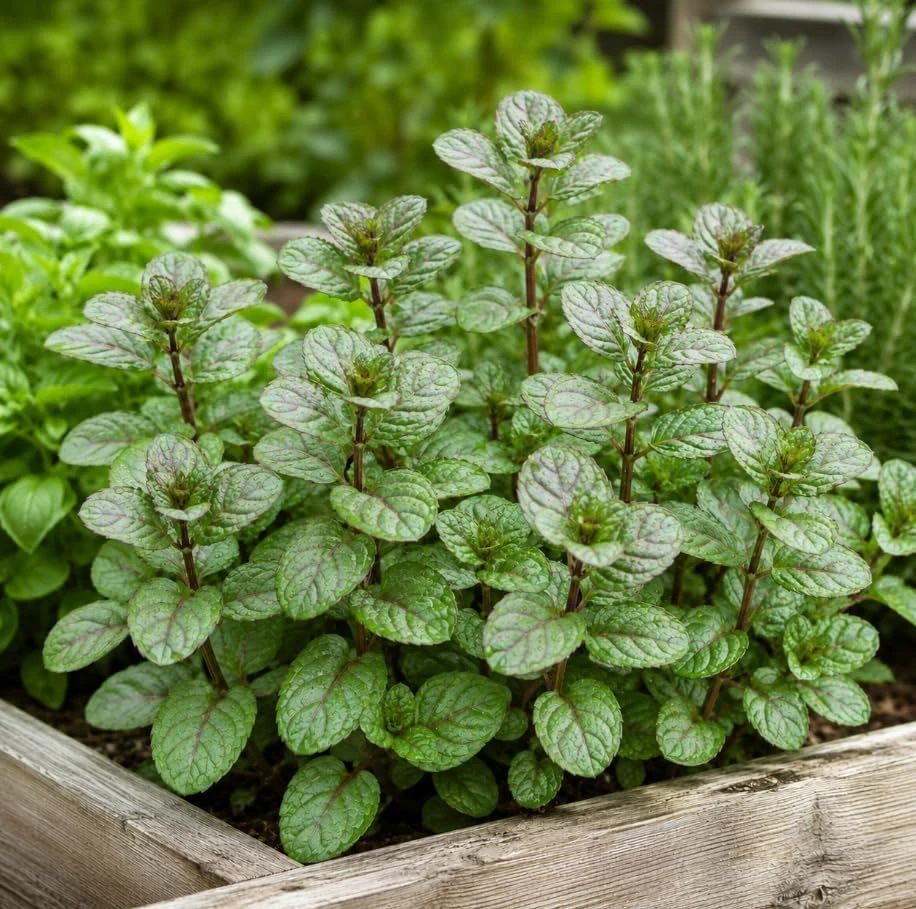 Set of 2 Chocolate Mint Live Plants, 4-7 Inches Tall, Rooted Herb for Patio & Garden - Image 2