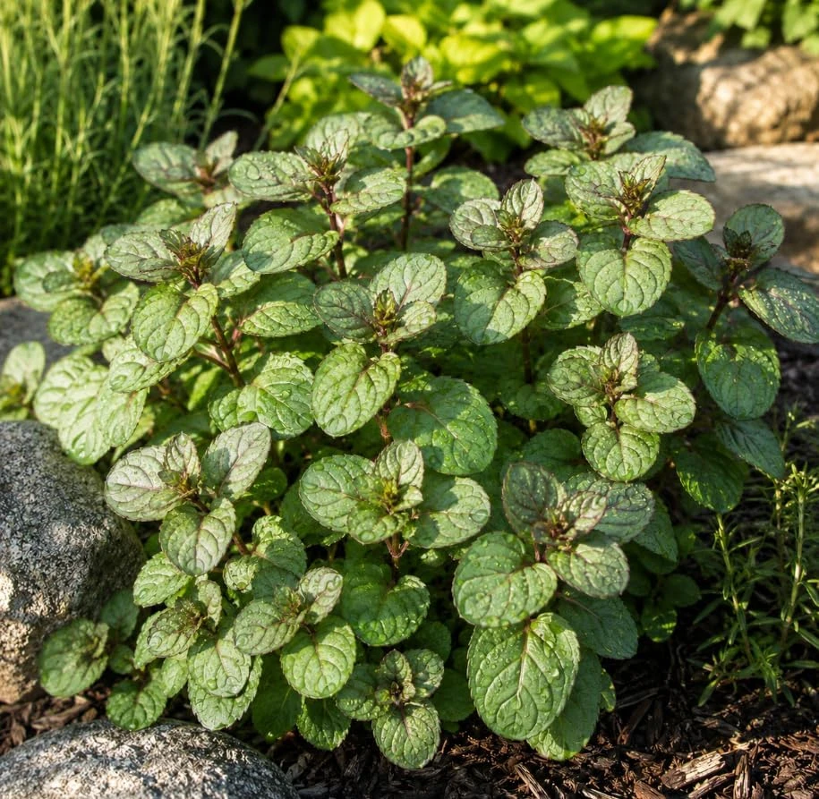 Set of 2 Chocolate Mint Live Plants, 4-7 Inches Tall, Rooted Herb for Patio & Garden - Image 4