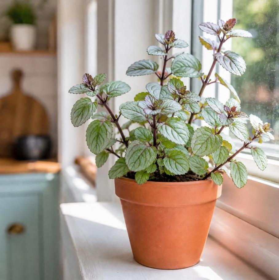 Set of 2 Chocolate Mint Live Plants, 4-7 Inches Tall, Rooted Herb for Patio & Garden - Image 5