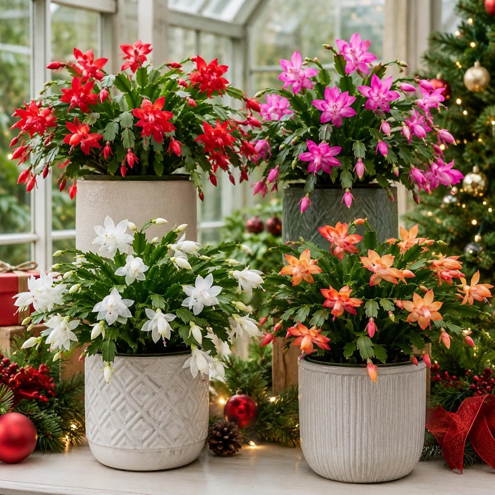 Set of 2 Christmas Cactus Live Plants, Tropical Thanksgiving Cactus, 4-8 Inch Tall - Image 6