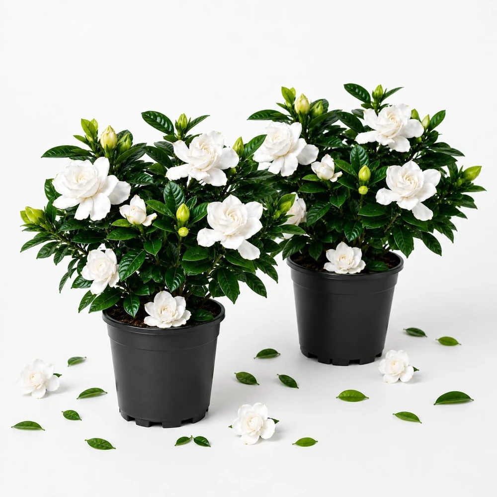 Set of 2 Frostproof Jasmine Live Plants, Fragrant White Flowering Vine, 4-6 Inch Tall - Image 1