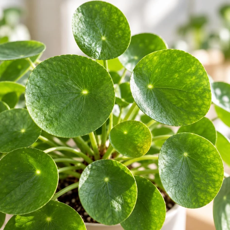 Set of 2 Green Money Plant, Pilea Peperomioides Live Houseplant, Easy Care Indoor Plant, 4-7 Inch Tall for Home Growing - Image 6