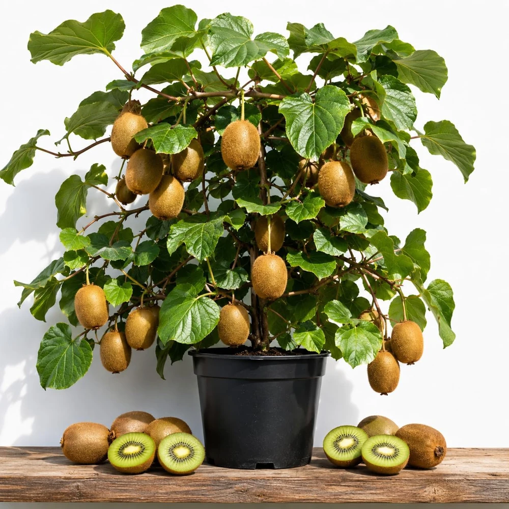 Set of 2 Hardy Kiwi Live Plants – Vine Starter Plants 4-6 Inch – Outdoor Fruit Vine - Image 1