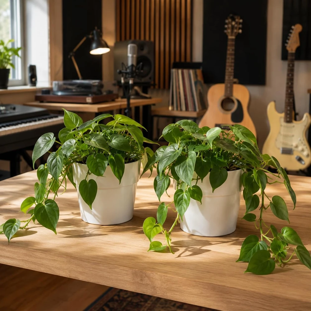 Set of 2 Heartleaf Philodendron Live Plants - Indoor Houseplant, 5-8 Inch Tall, 4 Inch Pot - Image 1