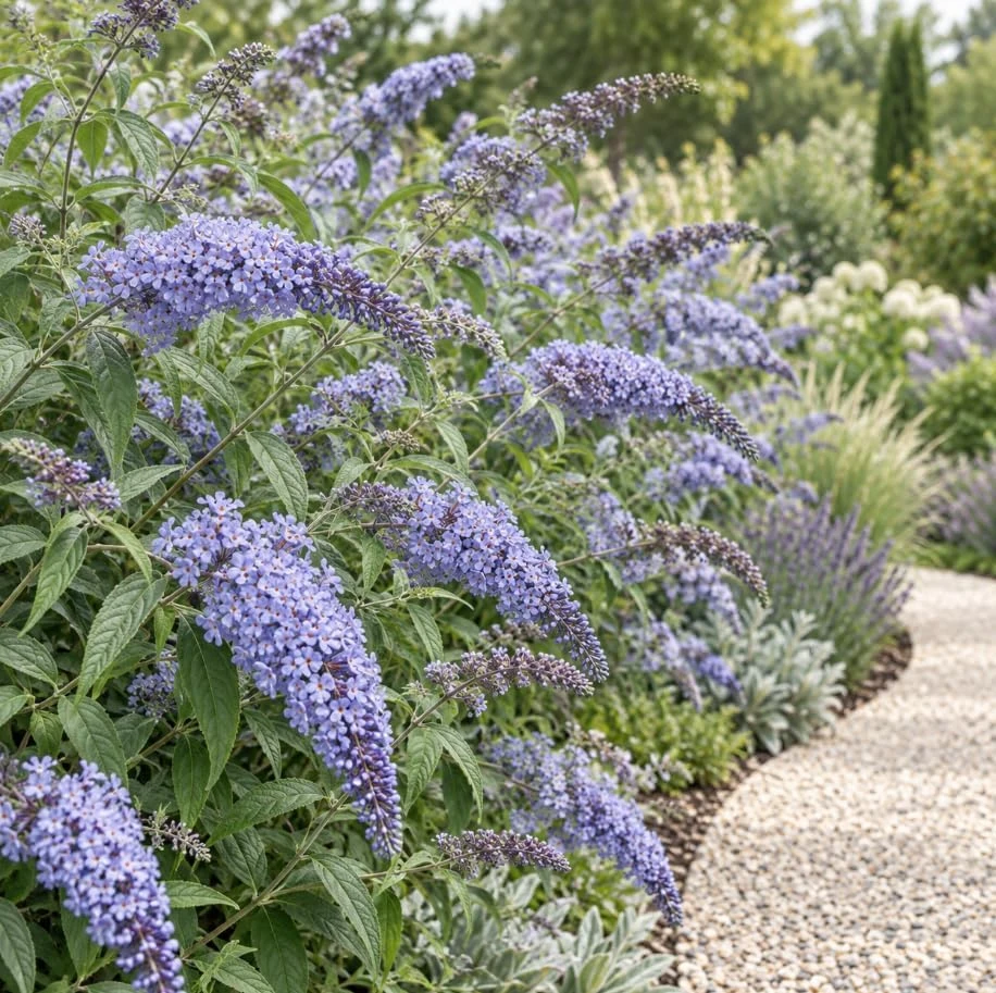Set of 2 Light Blue Butterfly Bush Live Plants, Buddleia Shrubs, 4-6 Inches Tall, Outdoor - Image 6
