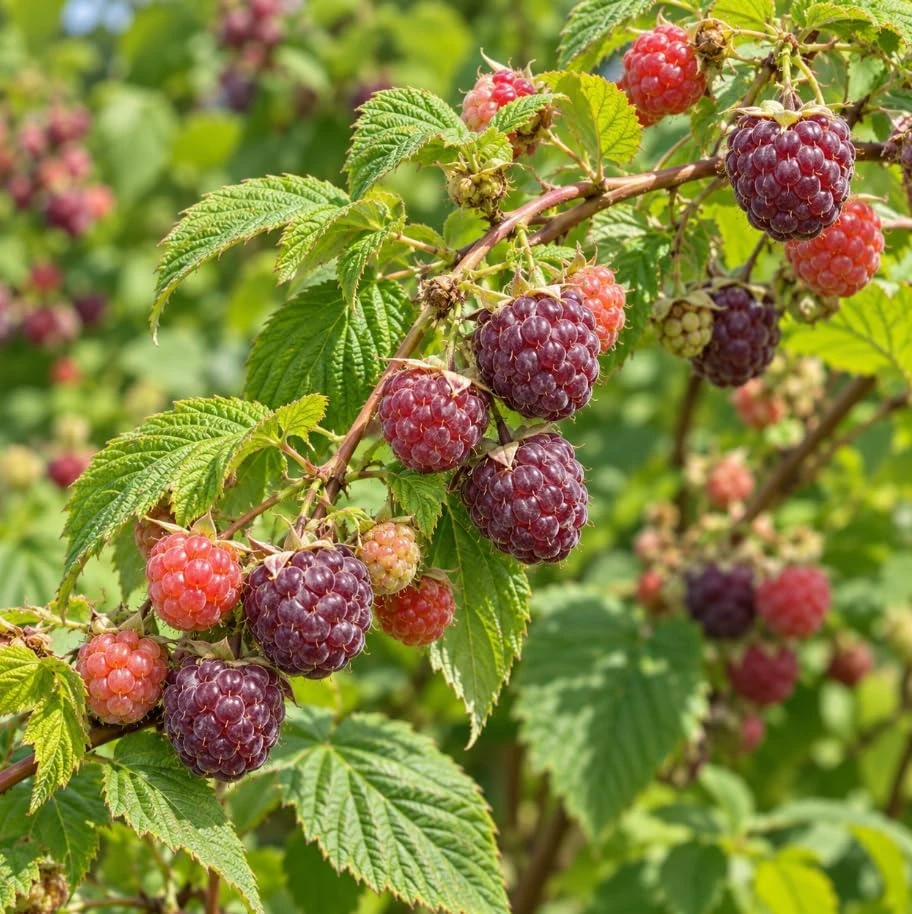 Set of 2 Mixed Raspberry Live Plants, 4-7 Inches, Well Rooted Berry Bushes for Outdoor Gardens - Image 2