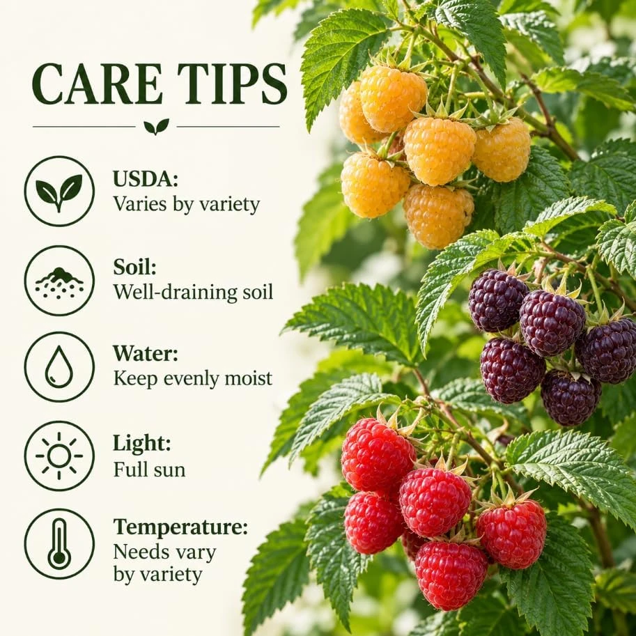 Set of 2 Mixed Raspberry Live Plants, 4-7 Inches, Well Rooted Berry Bushes for Outdoor Gardens - Image 5