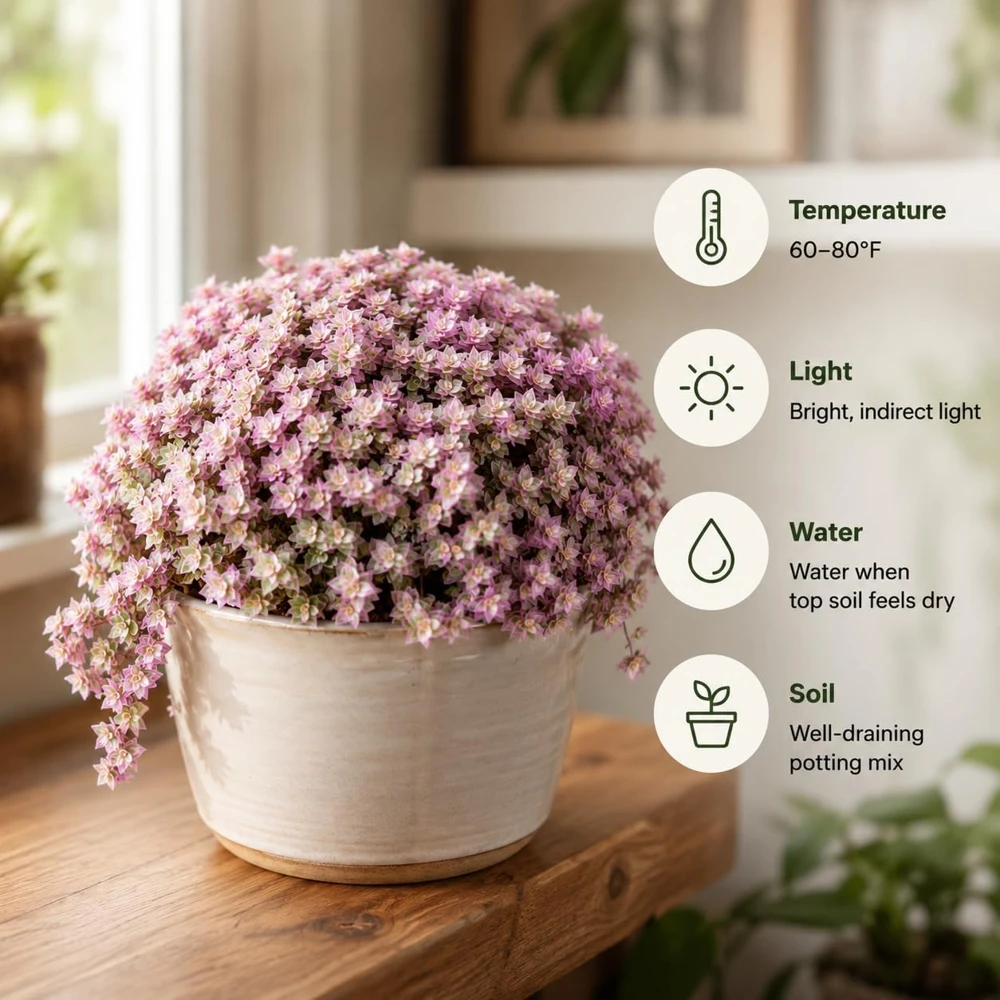 Set of 2 Pink Callisia Repens Live Plants, 5-8 Inches, 4 Inch Pots, Indoor - Image 2