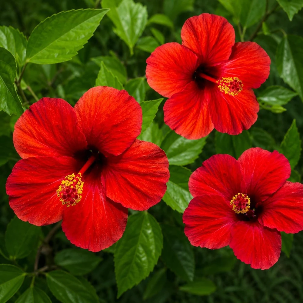 Set of 2 Red Hibiscus Live Plants, Hardy Tropical Flowering Shrub, 4-8 Inch Tall - Image 7