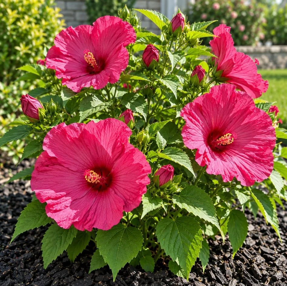 Set of 2 Rose Hibiscus Live Plants, 5-7 Inches Tall, Hardy Perennials, Outdoor - Image 2