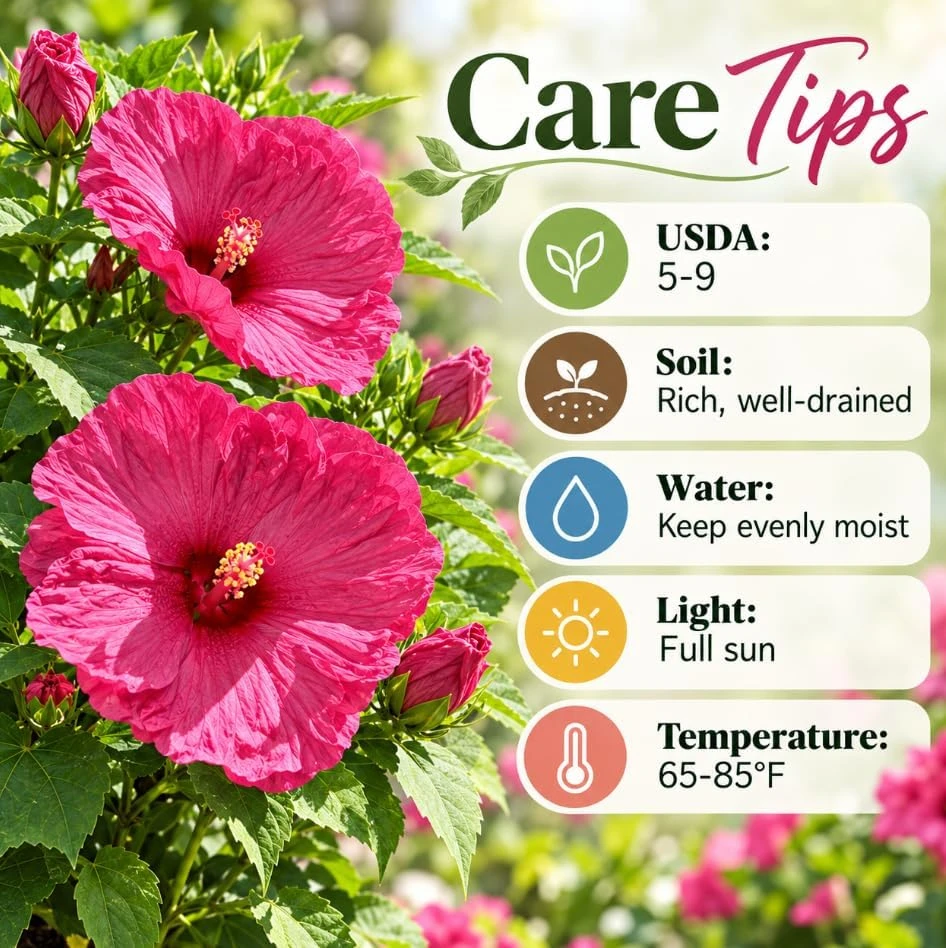 Set of 2 Rose Hibiscus Live Plants, 5-7 Inches Tall, Hardy Perennials, Outdoor - Image 5