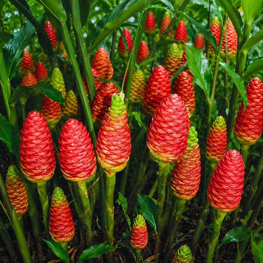 Set of 2 Shampoo Ginger Plants Live, Zingiber Zerumbet, 4-8 Inch Tall, Outdoor - Image 3