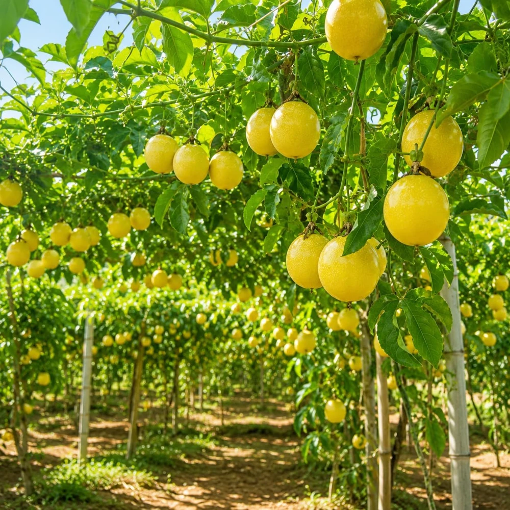 Set of 2 Yellow Passionfruit Live Plants for Planting, 4-8 Inch Tall - Image 3