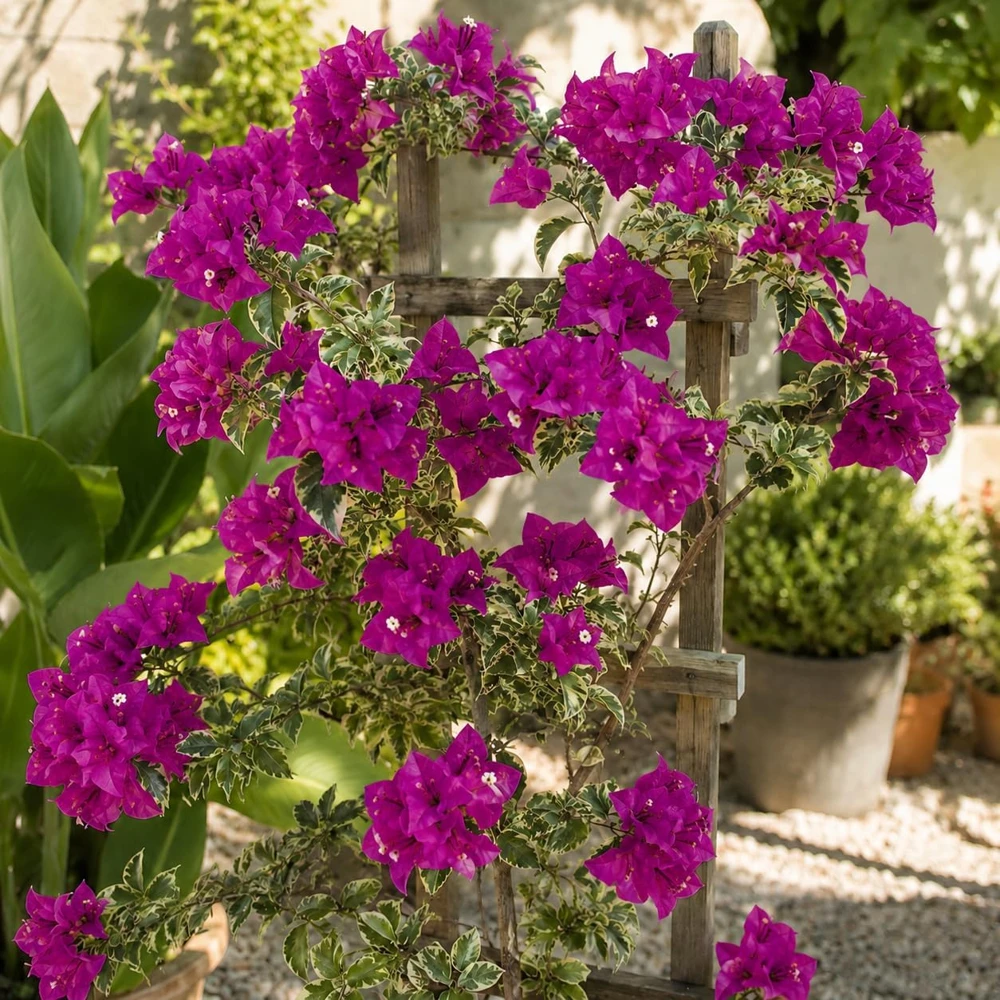 Set of 3 Blueberry Ice Bougainvillea Live Plants, 4-7 Inches Tall, Vine - Image 2
