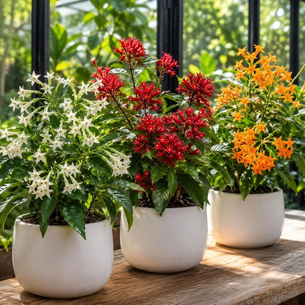 Set of 3 Jasmine Live Plants โ White, Red, Orange Blooming Flowers โ 4-8 Inch Tall Tropical Plant - Image 5