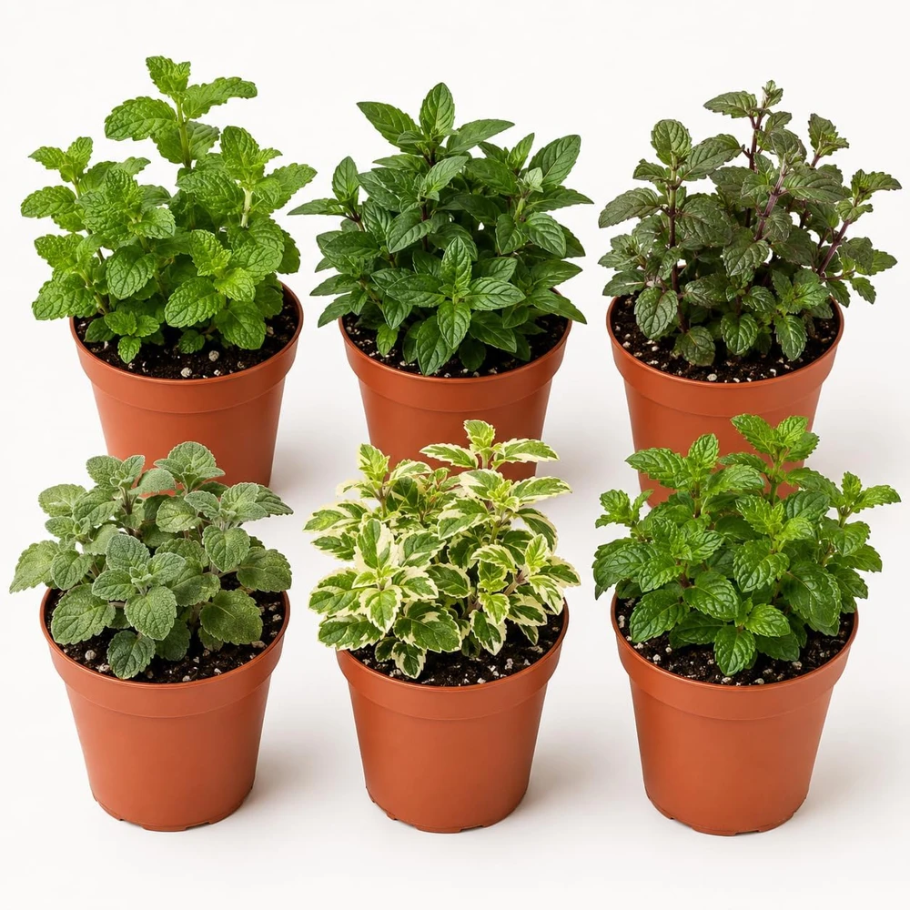 Set of 3 Mint Live Plants – Fragrant Culinary Herb Starter Plants, 4-7 Inch Tall, Indoor/Outdoor - Image 1