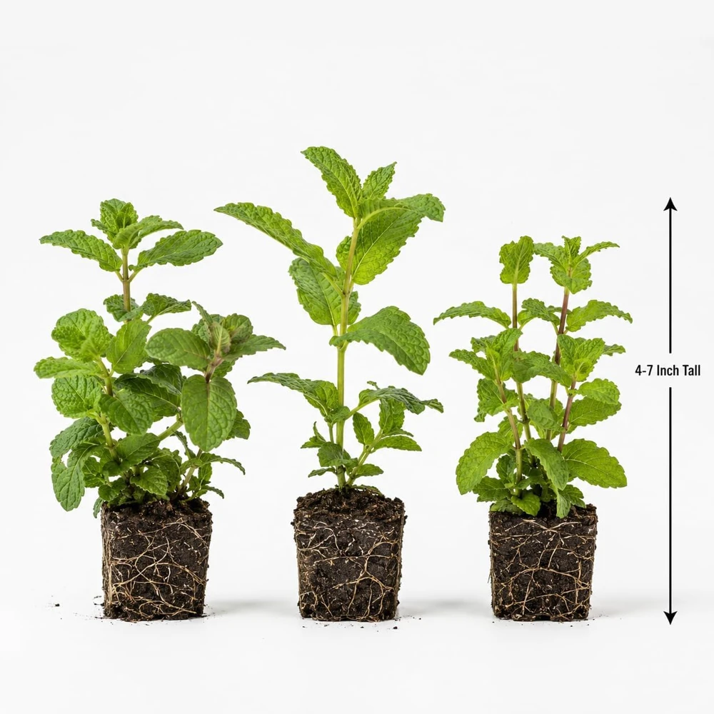 Set of 3 Mint Live Plants – Fragrant Culinary Herb Starter Plants, 4-7 Inch Tall, Indoor/Outdoor - Image 5